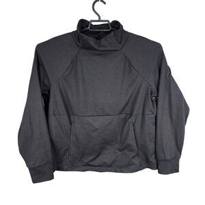 Womens Black Avia Pullover Sweatshirt Long Sleeve Mock Neck Size L 12-14